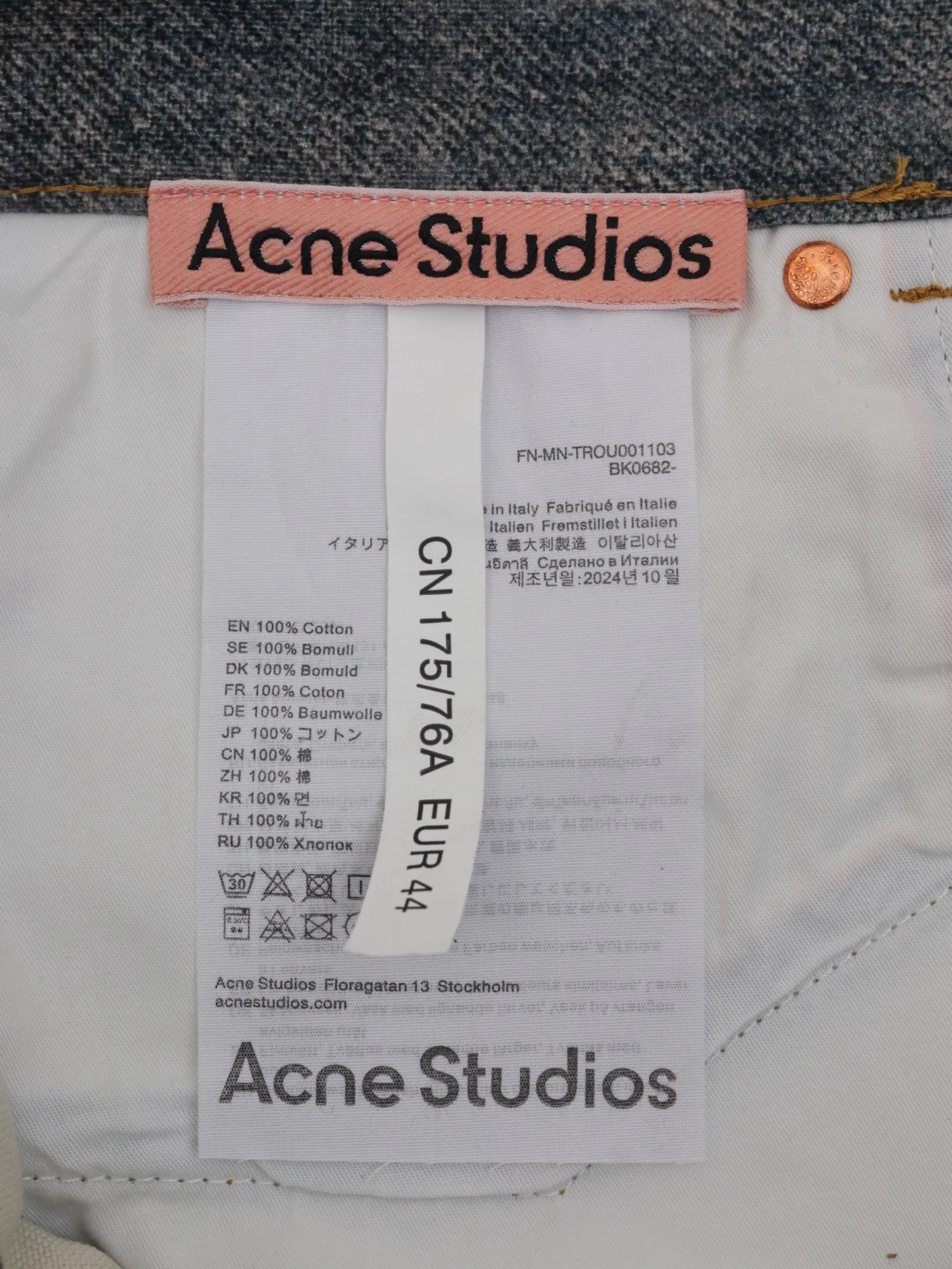 Acne Studio 3D M ， 、 。 trompe loeil ， Blue 。 ， ， Same Style ， ， ， ， Same Style！ Size：42/44/46/48/50